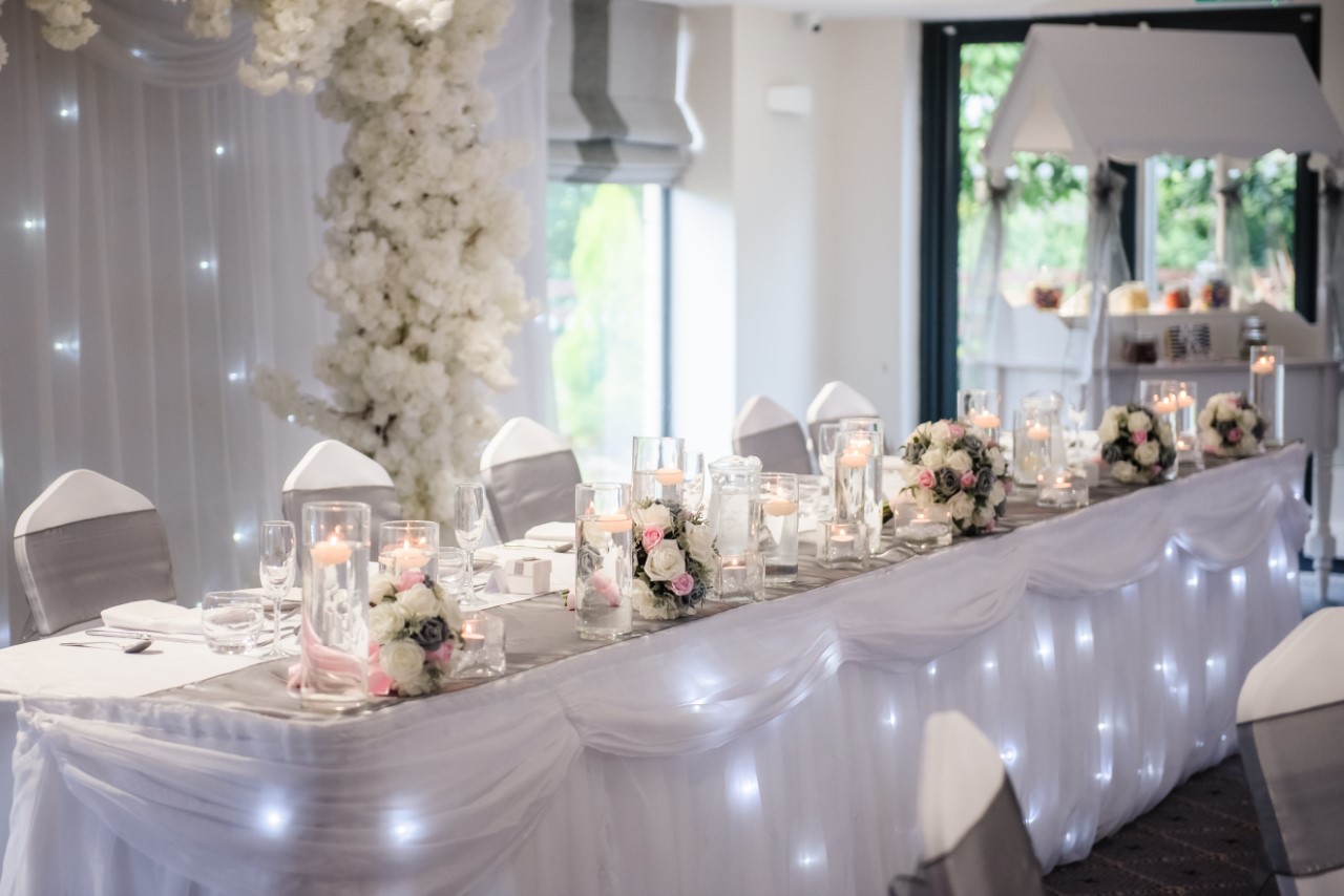 Bride and Groom Table Centrepiece, Sweetheart Table Centrepiece